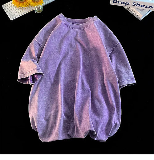 Quality Oversized Acid Washed Y2K T Shirt men Vintage T-shirts