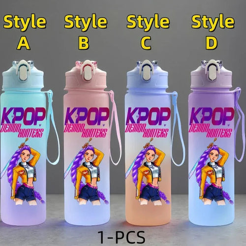 K-Pop: Demon Hunters Anime Character Water Cup Large Capacity Outdoor