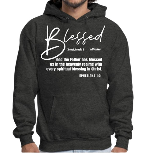 Mens Graphic Hoodie Ephesians - Blessed with Every Spiritual Blessing