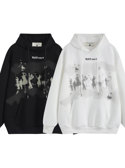 Men's Graphic Long Sleeve Drawstring Hoodie