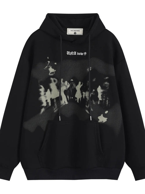 Men's Graphic Long Sleeve Drawstring Hoodie