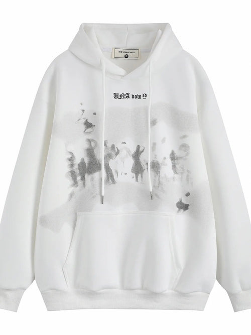 Men's Graphic Long Sleeve Drawstring Hoodie