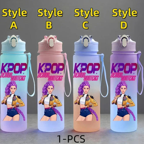 K-Pop: Demon Hunters Anime Character Water Cup Large Capacity Outdoor