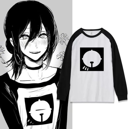 Anime Reze Long Sleeve T-shirt Cosplay Oversized Vintage Chainsaw Men