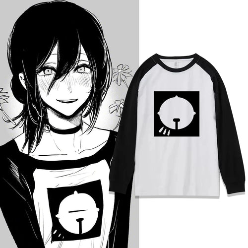 Anime Reze Long Sleeve T-shirt Cosplay Oversized Vintage Chainsaw Men