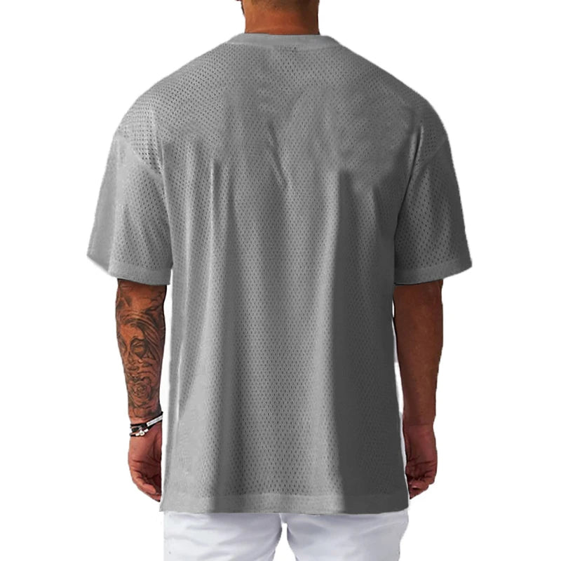 Oversized Loose Men's Casual Sport T-Shirt Gym Bodybuilding Fitness