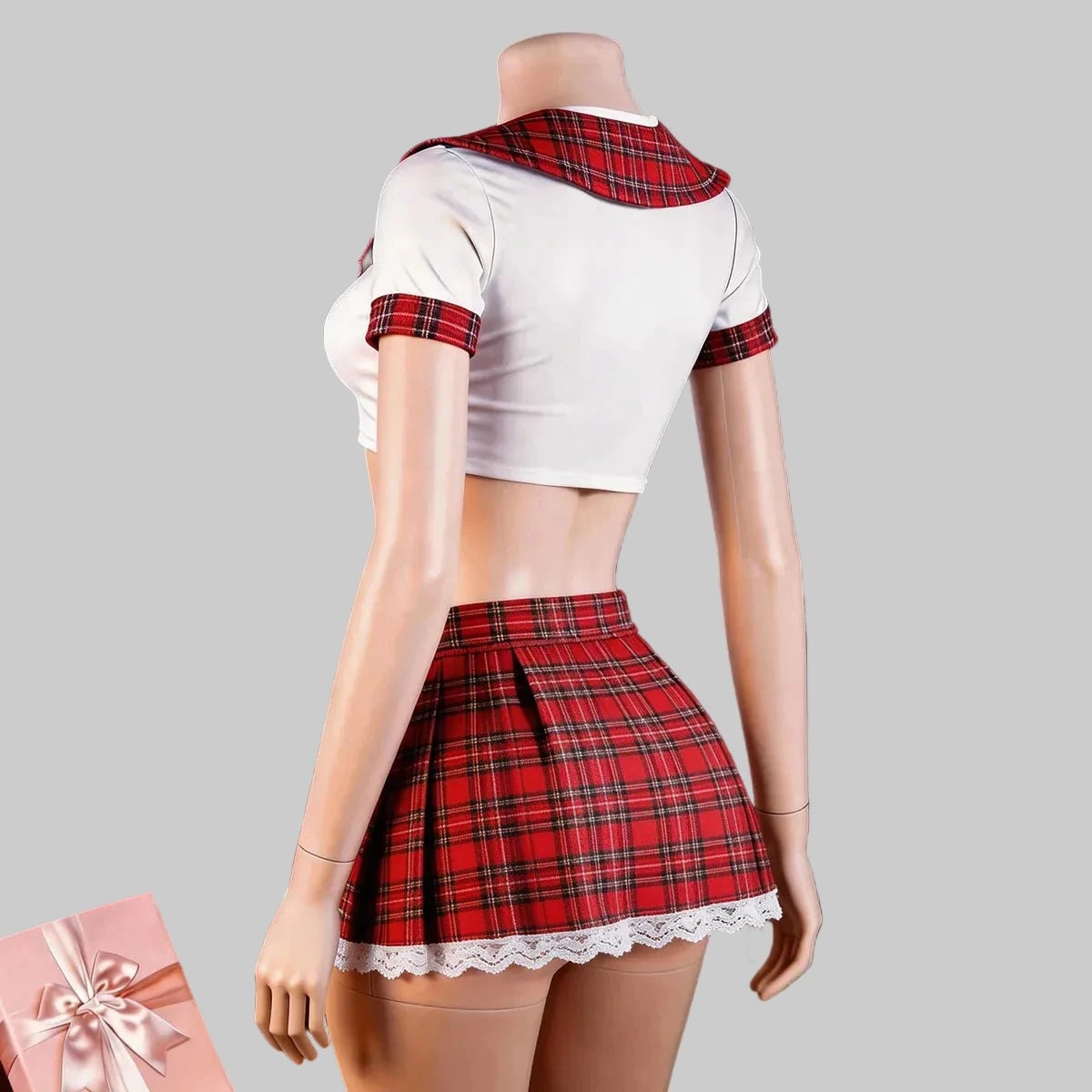 Red Sexy Lingerie Woman Porno Underwear Sexy Dress Student Cosplay