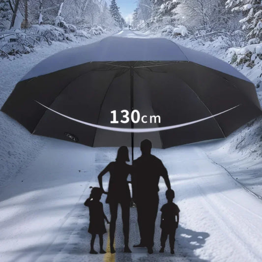 130CM Oversized Folding Umbrella Windproof and Waterproof Large Sun