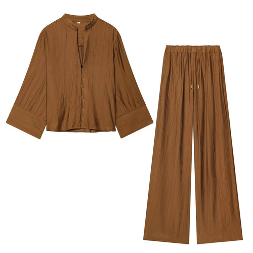 Autumn new women's loose and simple V-neck long sleeved shirt with