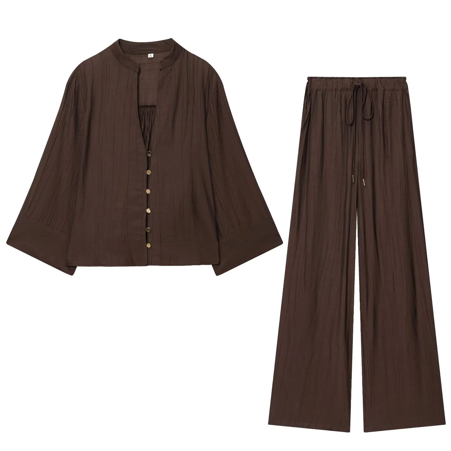 Autumn new women's loose and simple V-neck long sleeved shirt with
