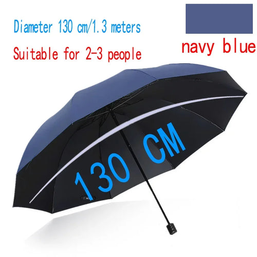 130CM Oversized Folding Umbrella Windproof and Waterproof Large Sun