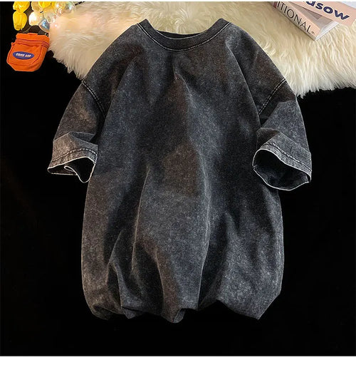 Quality Oversized Acid Washed Y2K T Shirt men Vintage T-shirts