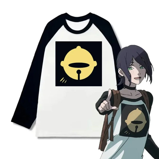 Anime Reze Long Sleeve T-shirt Cosplay Oversized Vintage Chainsaw Men