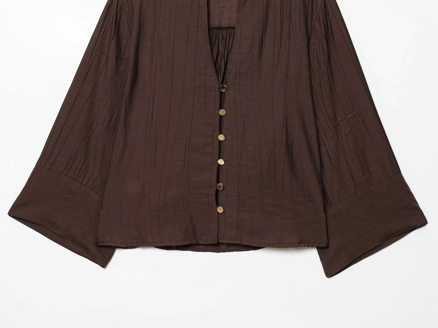 Autumn new women's loose and simple V-neck long sleeved shirt with