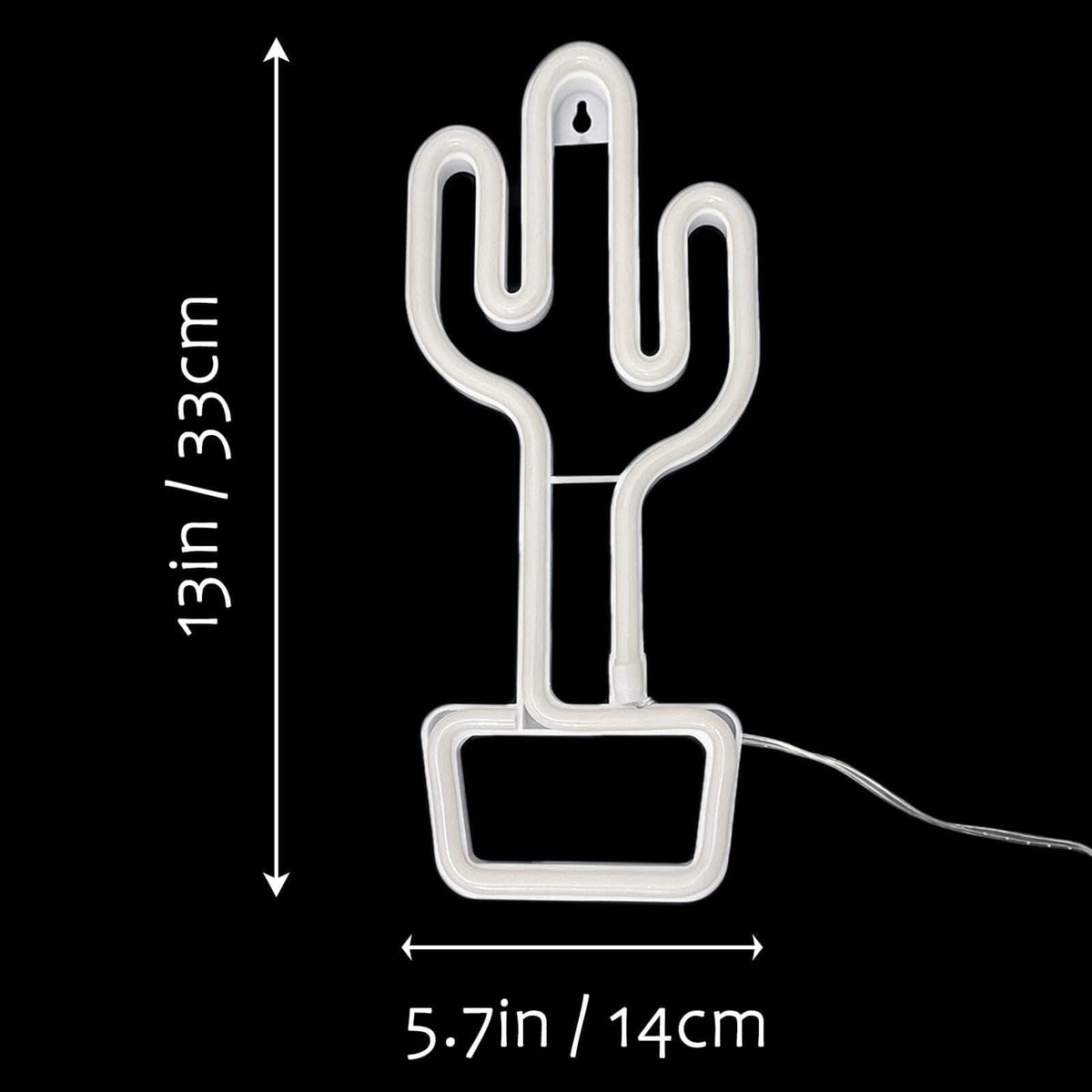 Neon Cactus Light Cactus Neon Sign, Cactus Wall Decor Lamp Cactus Neon Light Green Cactus LED Signs USB/Battery-3