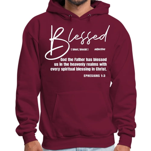 Mens Graphic Hoodie Ephesians - Blessed with Every Spiritual Blessing