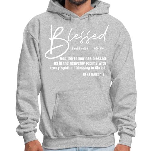 Mens Graphic Hoodie Ephesians - Blessed with Every Spiritual Blessing