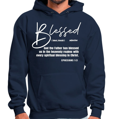 Mens Graphic Hoodie Ephesians - Blessed with Every Spiritual Blessing
