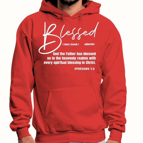 Mens Graphic Hoodie Ephesians - Blessed with Every Spiritual Blessing