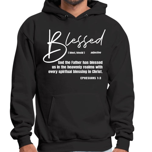 Mens Graphic Hoodie Ephesians - Blessed with Every Spiritual Blessing
