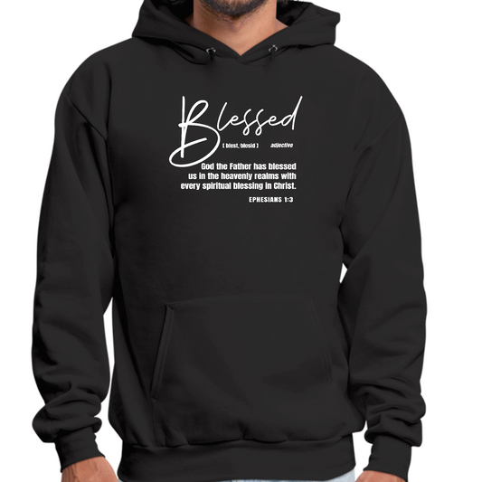 Mens Graphic Hoodie Ephesians - Blessed with Every Spiritual Blessing