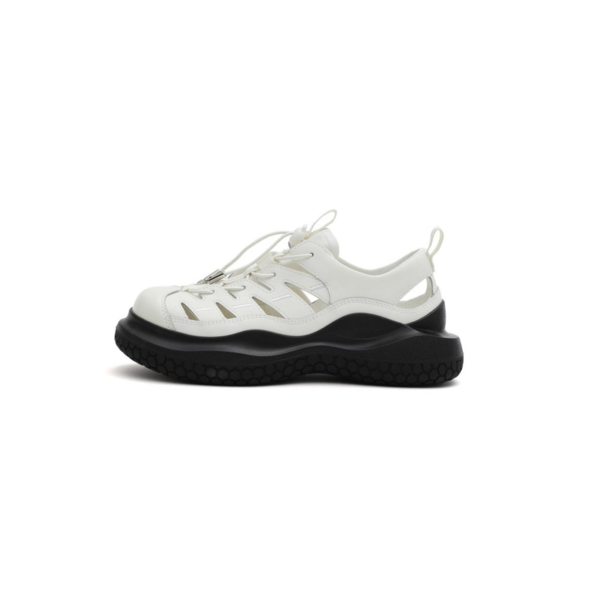 Women's Cutout Platform Sandal Sneakers – White-0