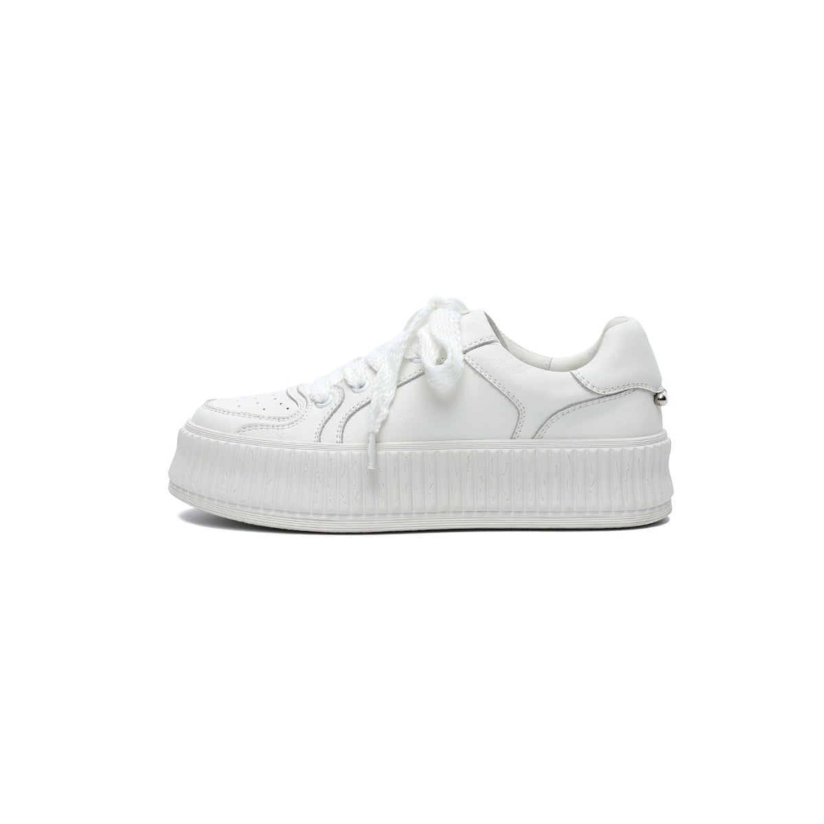 Women's Minimalist Platform Sneakers – White Leather-0